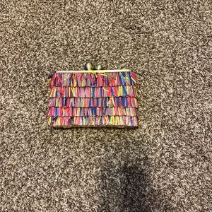 Olga Berg Carlita Carnivale Fringe Clutch